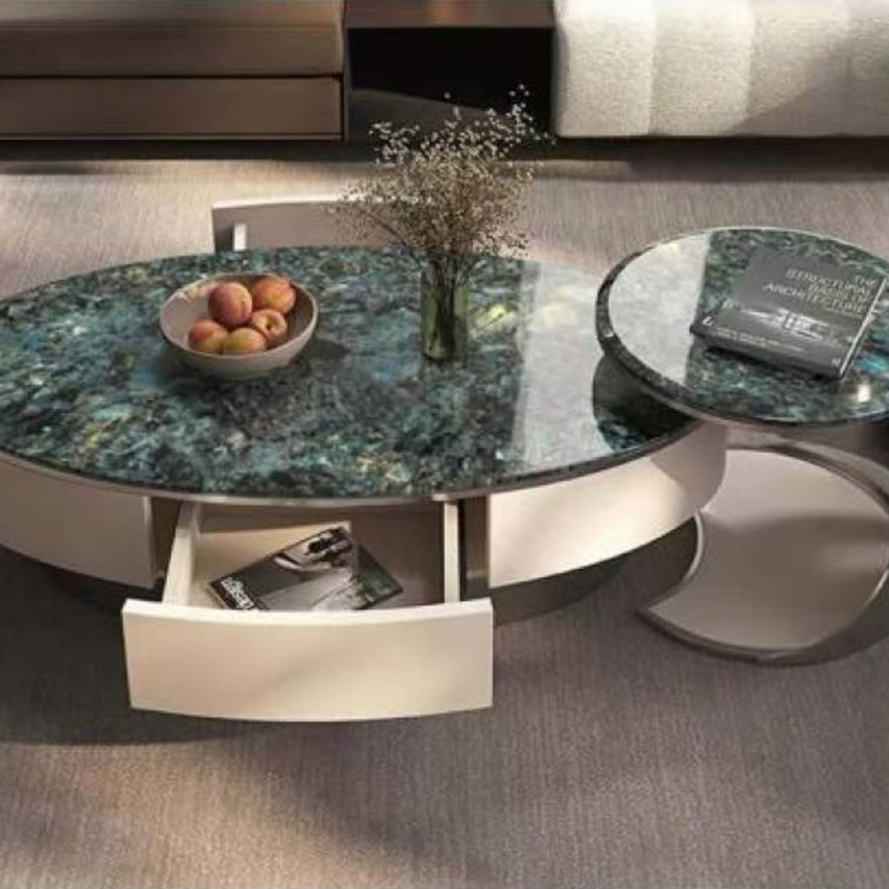 2 Luxury Stone Coffee Tables - Image 1