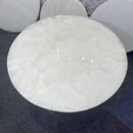 White Jade Emerald Side Table