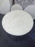White Jade Emerald Side Table