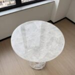 White Jade Emerald Side Table