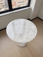 White Jade Emerald Side Table