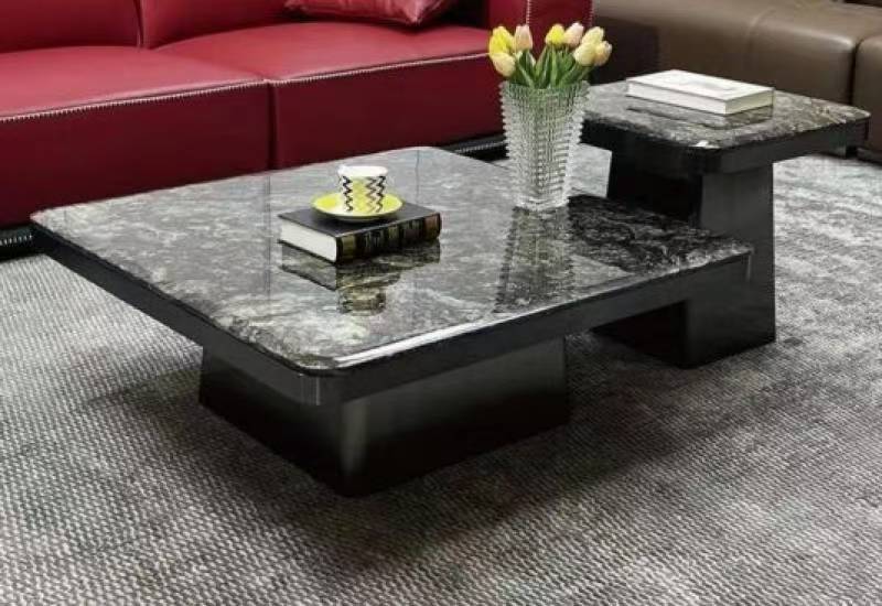 c77e7a2ca89b688f3da84e9f12ee27a0 Platinum Diamond Square Table & Coffee Table Set - Image 1