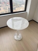 White Jade Emerald Side Table - Image 3