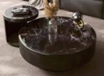 Black Rose Round Coffee Table Set