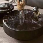 Black Rose Round Coffee Table Set